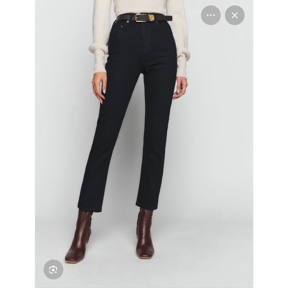 Reformation Liza Ultra High Rise Straight Jeans READ $168 27 28 29